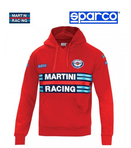 Sparco MARTINI RACING kapucnis pulóver piros színben