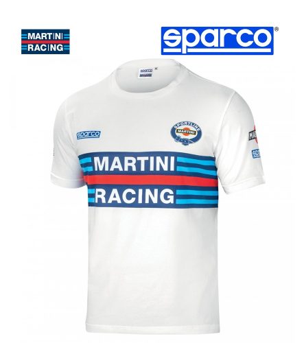 Sparco MARTINI RACING póló fehér színben