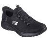 SKECHERS Slip-ins: Summits - Unknown Trail női sportcipő, fekete