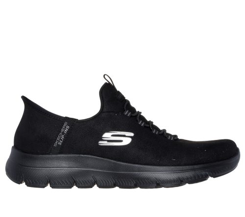 SKECHERS Slip-ins: Summits - Unknown Trail női sportcipő, fekete