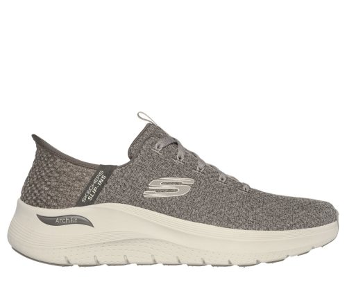 SKECHERS Slip-ins: Arch Fit 2.0 - Look Ahead férfi sportcipő, szürkésbarna