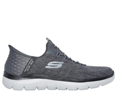 SKECHERS Slip-ins: Summits - Key Pace férfi sportcipő, szürke/fekete