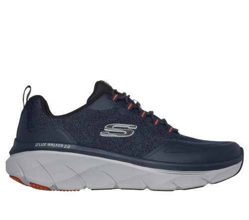 SKECHERS Relaxed Fit: D'Lux Walker 2.0 - Steadyway férfi sportcipő, sötétkék - narancssárga