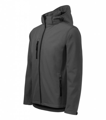 Adler férfi kapucnis softshell kabát - sötétszürke