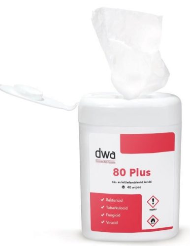 DWA 80 Plus Ipari kéz- és felületfertőtlenítő kendő utántöltéshez 40 lap / doboz