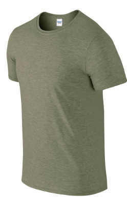 Gildan softstyle környakú póló - military green