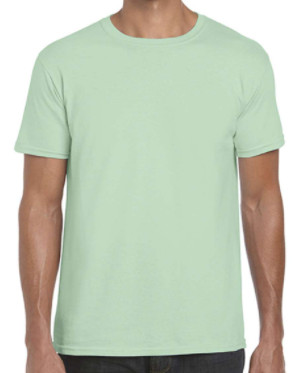 Gildan softstyle környakú póló - mint green