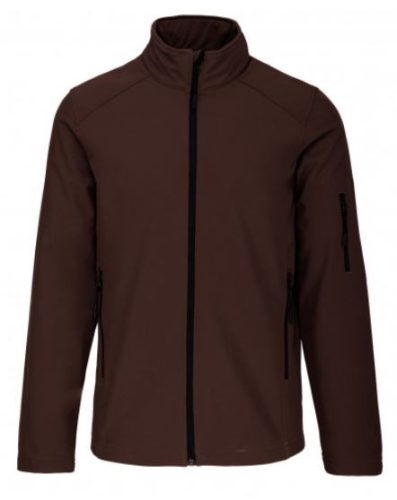 Kariban férfi softshell kabát - csokoládé barna