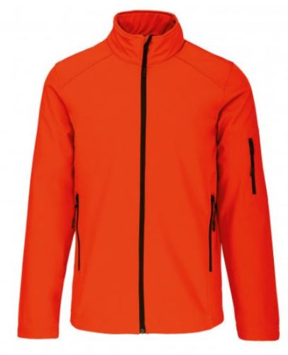 Kariban férfi softshell kabát - fluo narancs